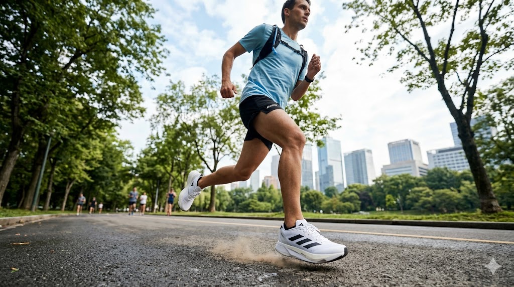 Trải nghiệm chạy bộ với giày Adidas Adizero SL 2 màu trắng