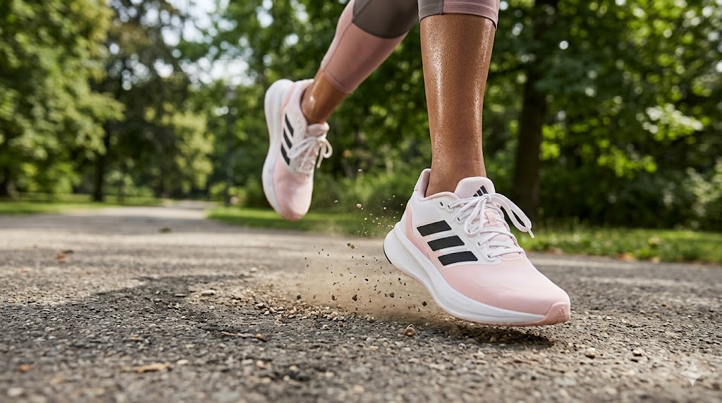 Trải nghiệm thực tế giày chạy bộ nữ Adidas Runfalcon 5 khi chạy bộ