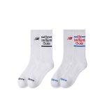 Set 2 Đôi Tất Cổ Cao New Balance The Intelligent Choice - White - Ảnh 2