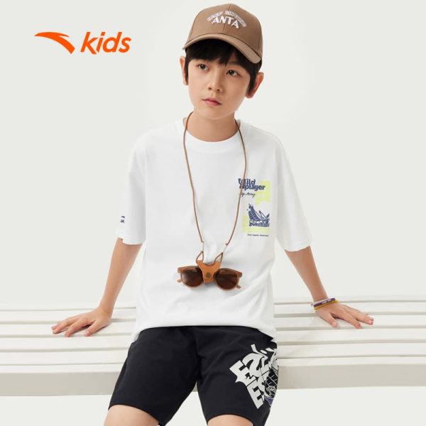 Áo Thun Thể Thao Bé Trai Anta Kids Youth Fun 3525B8133