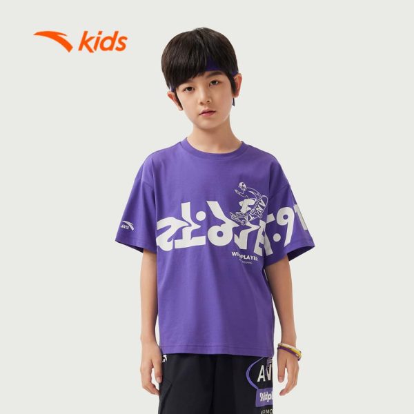 Áo Thun Thể Thao Bé Trai Anta Kids Youth Fun 3525B8104