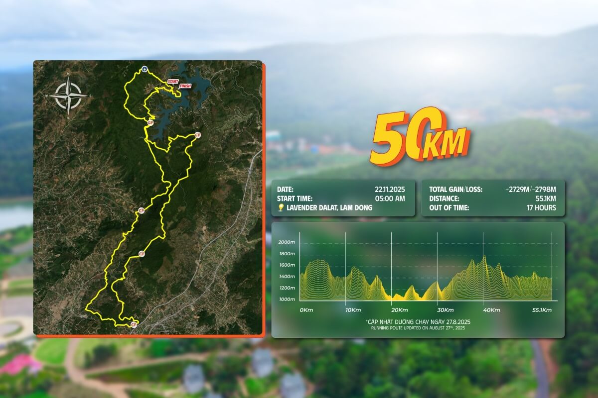 EVUT map EVUT 50KM