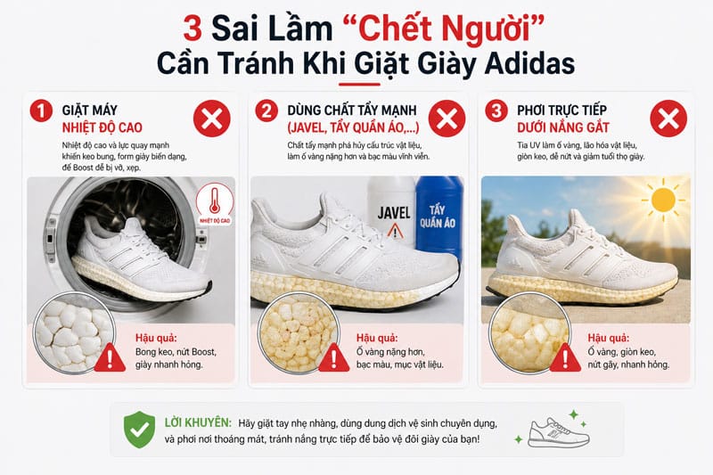 bat mach benh o vang tren de boost cach ve sinh giay adidas sach bong nhu moi 4