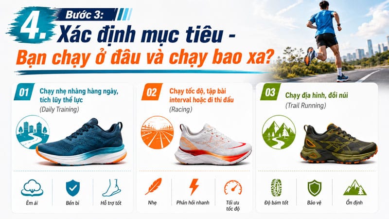 cach chon giay chay bo dung voi dang chan va muc tieu tap luyen tu a z 4
